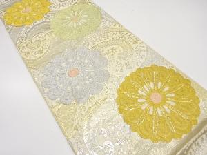 アンティーク　菊に唐草模様織り出し袋帯（材料）